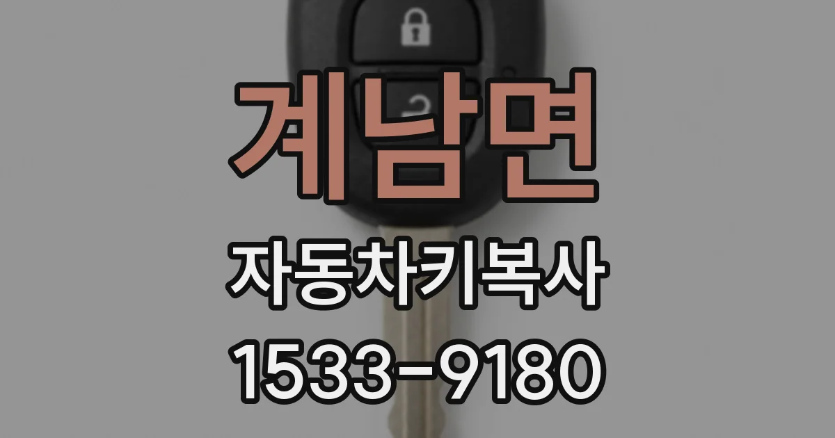 계남면 자동차키복사