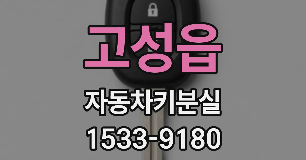 고성읍 자동차키분실