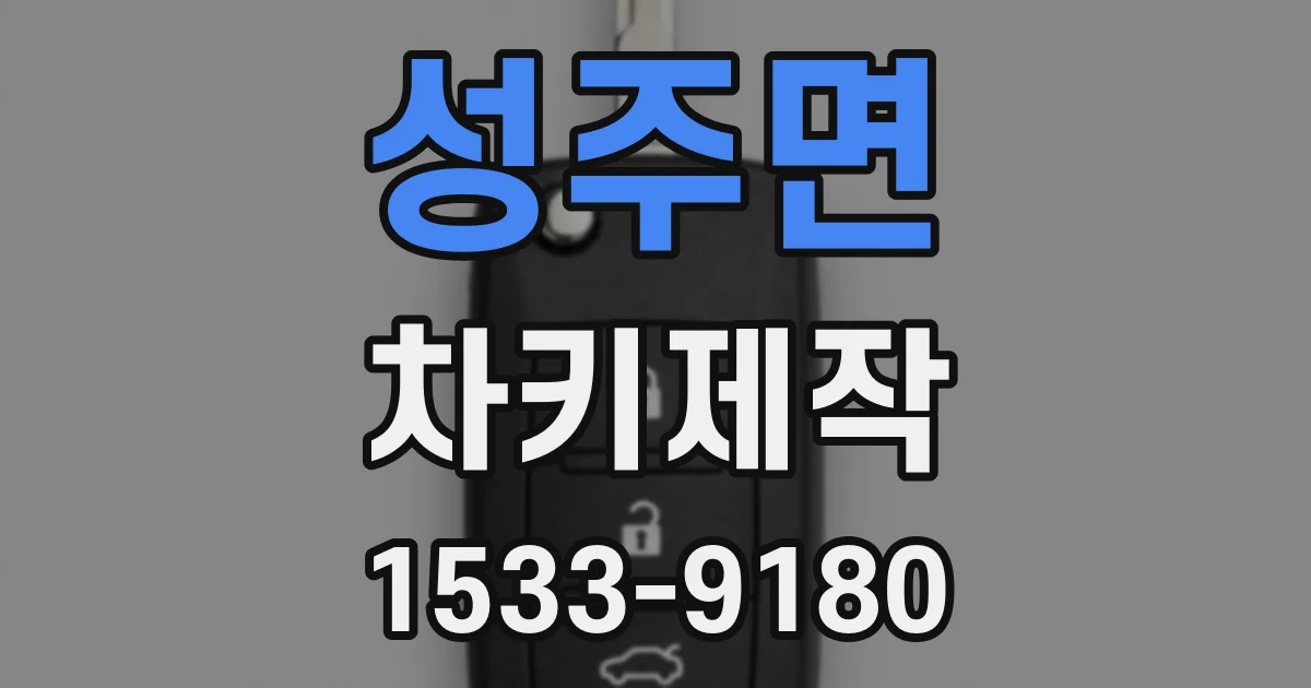 성주면 차키제작