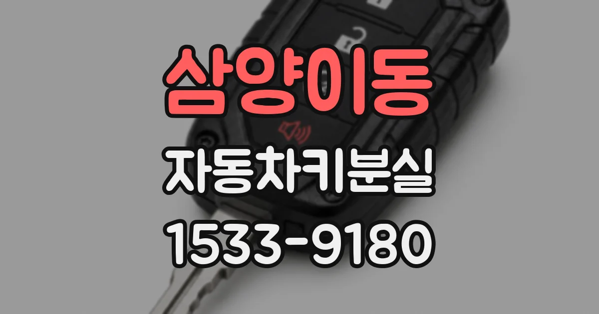 삼양이동 자동차키분실