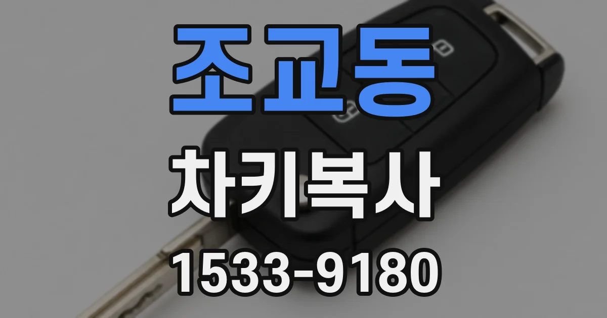 조교동 차키복사