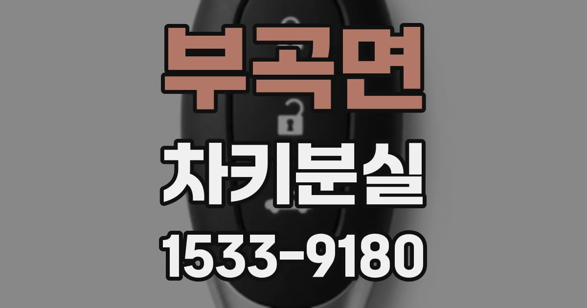 부곡면 차키분실