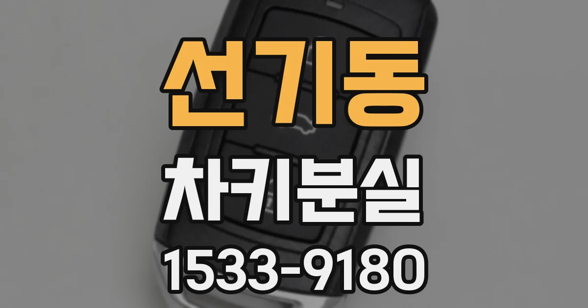 선기동 차키분실