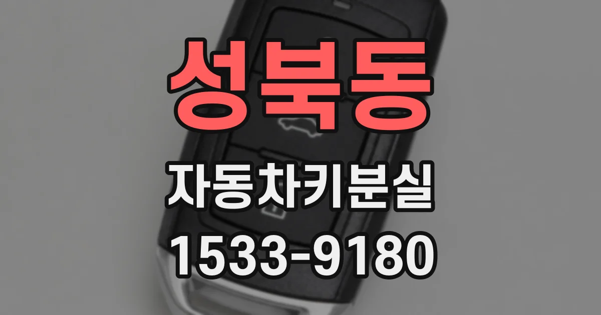 성북동 자동차키분실
