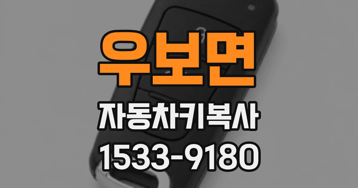 우보면 자동차키복사