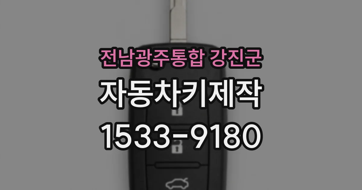 전남광주통합 강진군 자동차키제작
