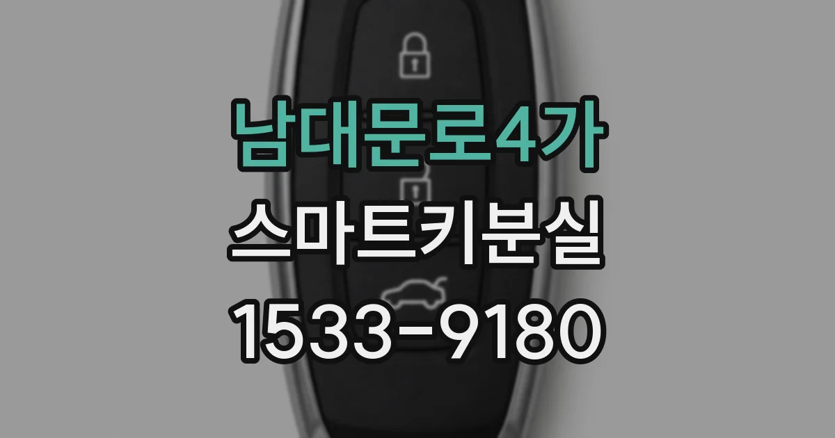 남대문로4가 스마트키분실