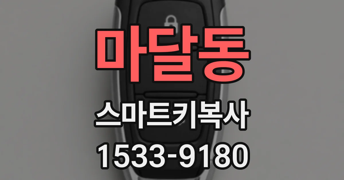 마달동 스마트키복사
