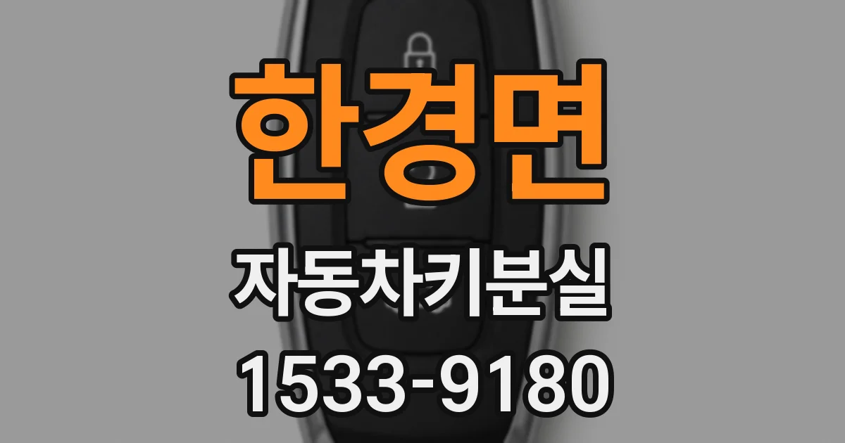 한경면 자동차키분실