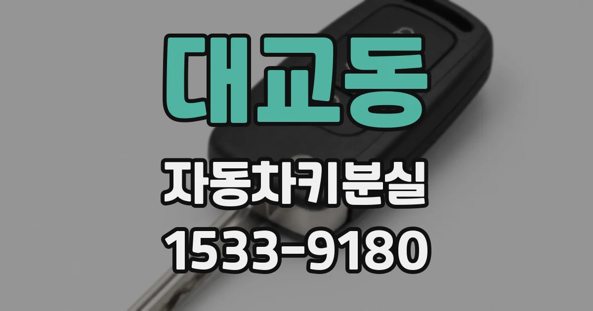 대교동 자동차키분실