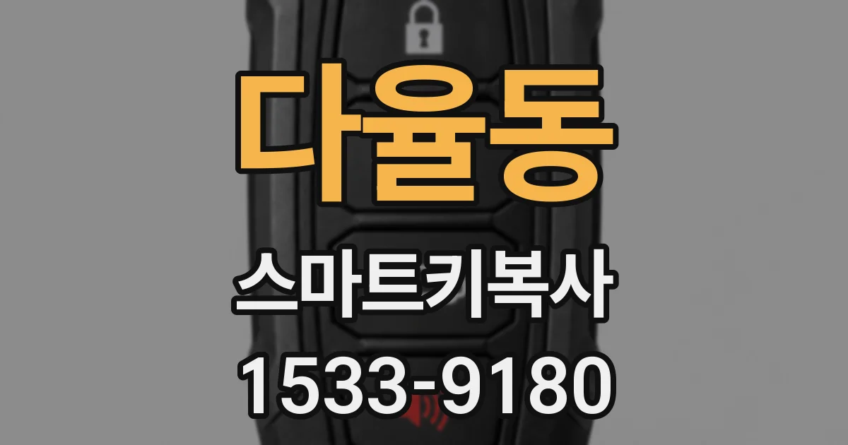 다율동 스마트키복사