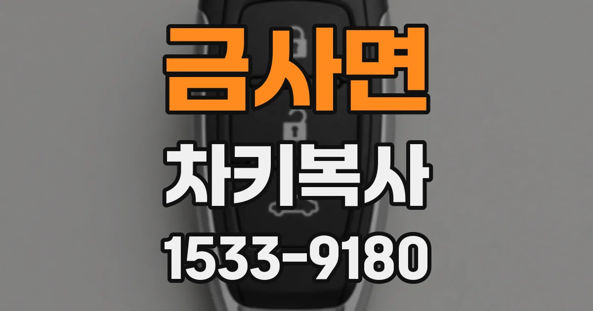 금사면 차키복사