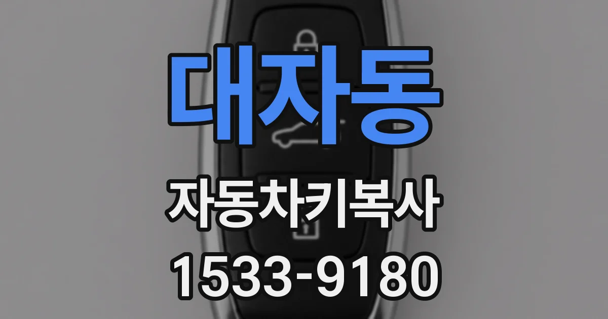 대자동 자동차키복사