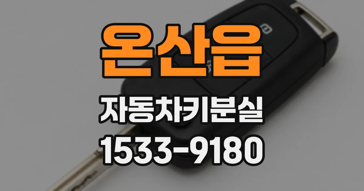 온산읍 자동차키분실