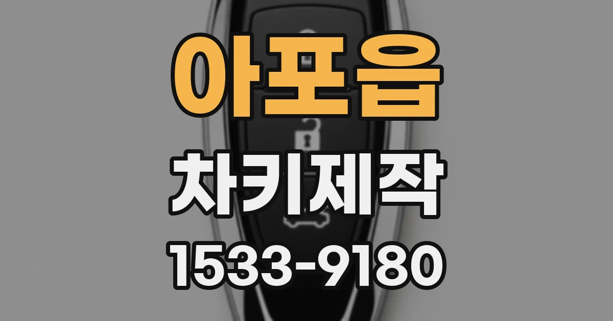 아포읍 차키제작
