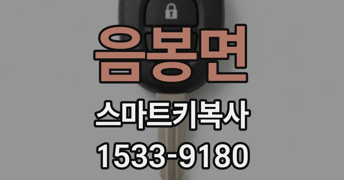 음봉면 스마트키복사
