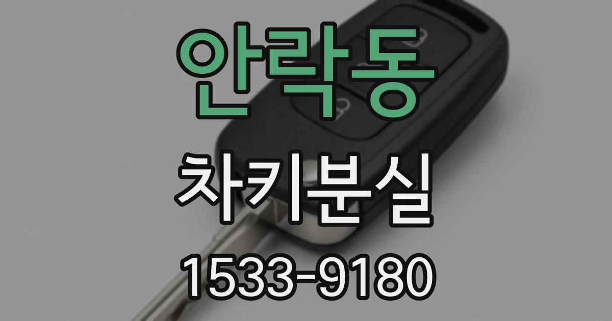 안락동 차키분실