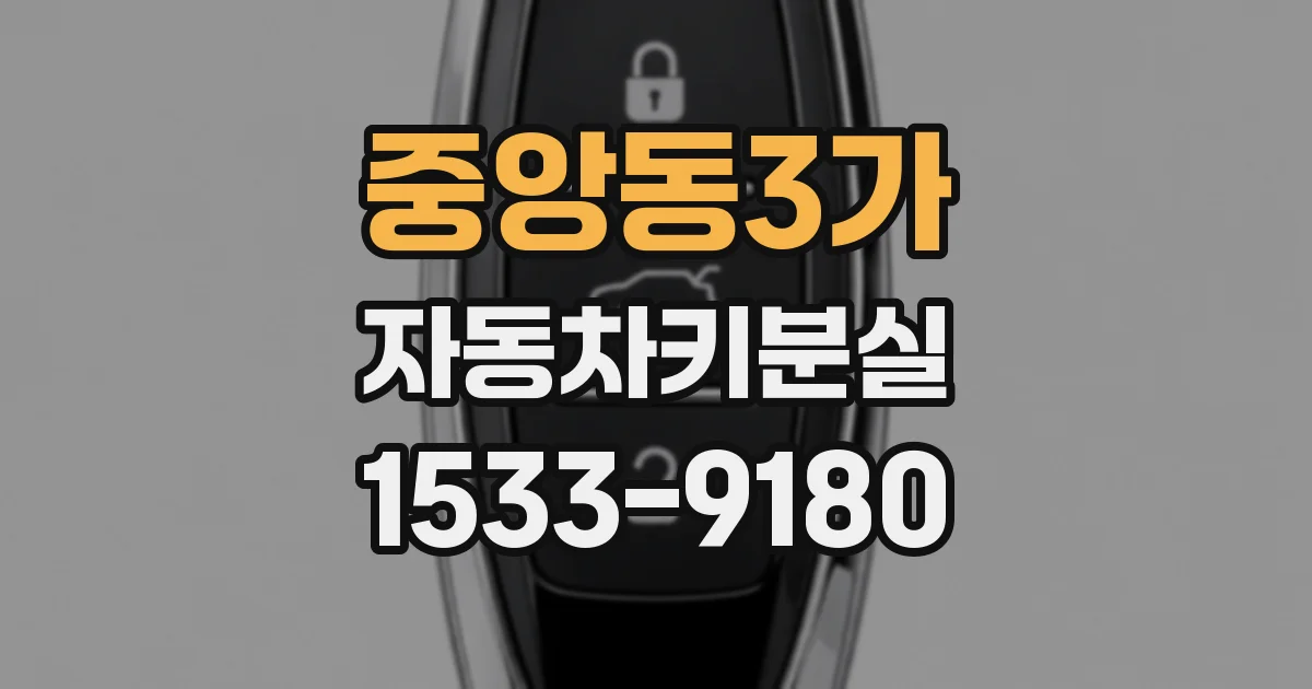 중앙동3가 자동차키분실