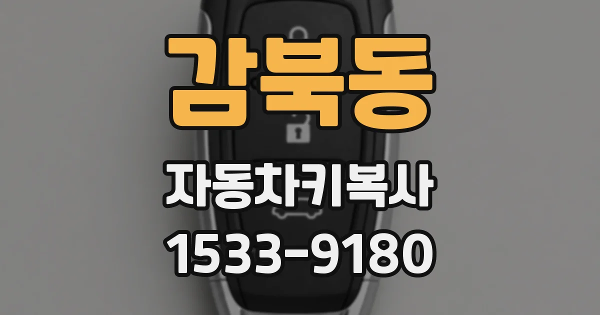 감북동 자동차키복사