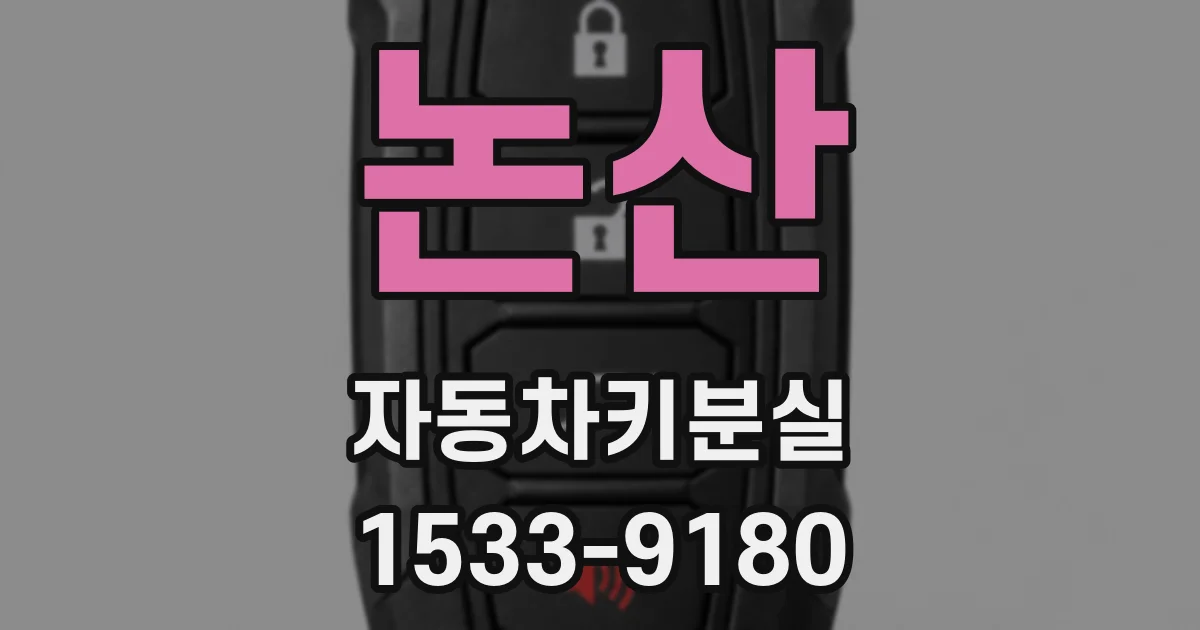 논산 자동차키분실