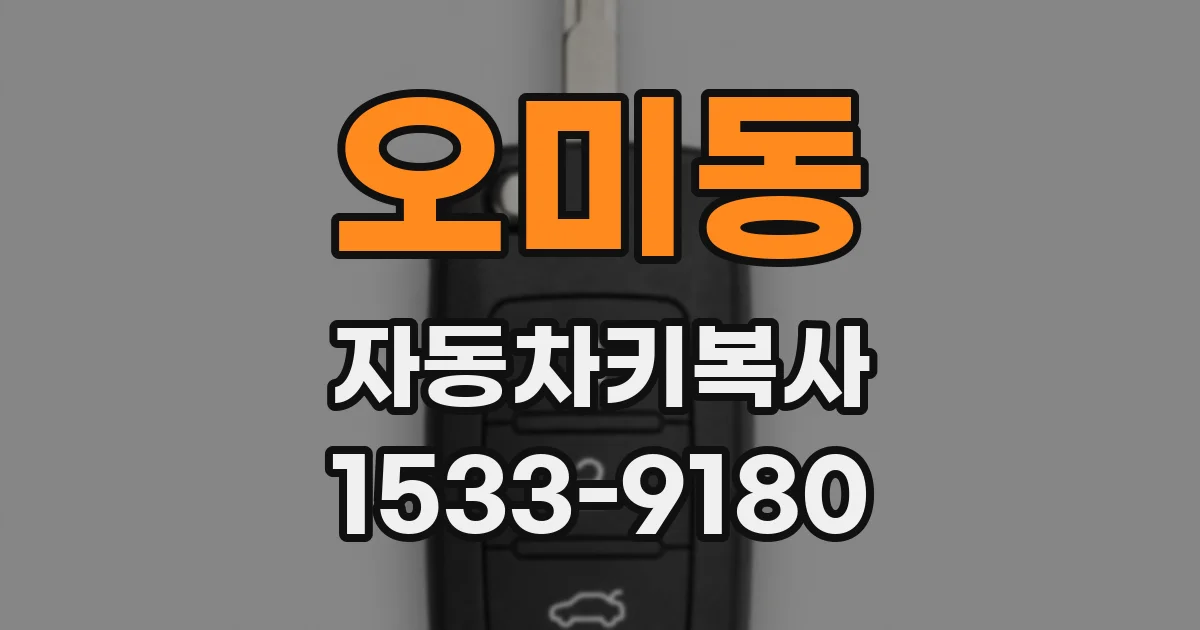 오미동 자동차키복사