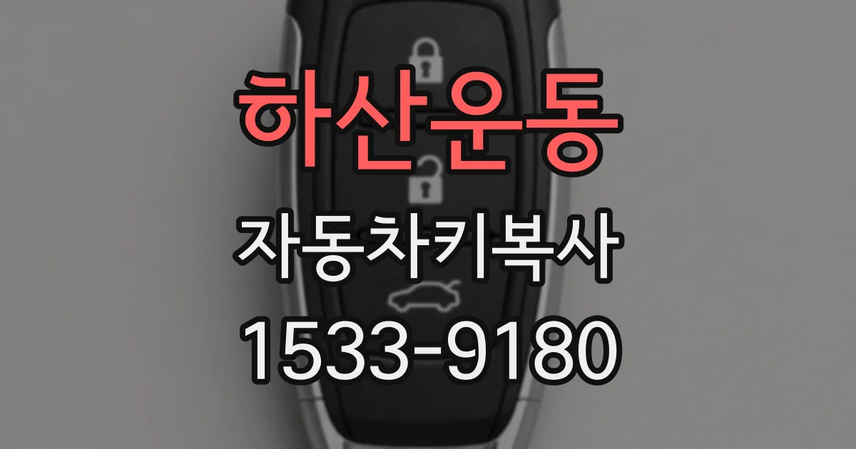 하산운동 자동차키복사