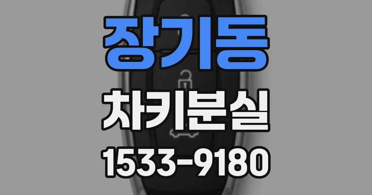 장기동 차키분실