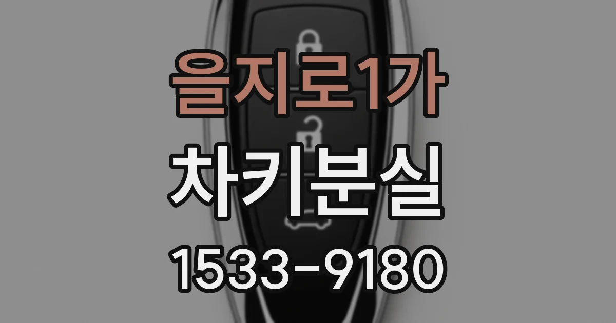 을지로1가 차키분실