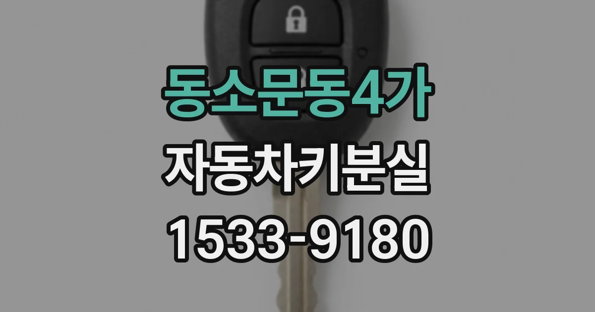동소문동4가 자동차키분실