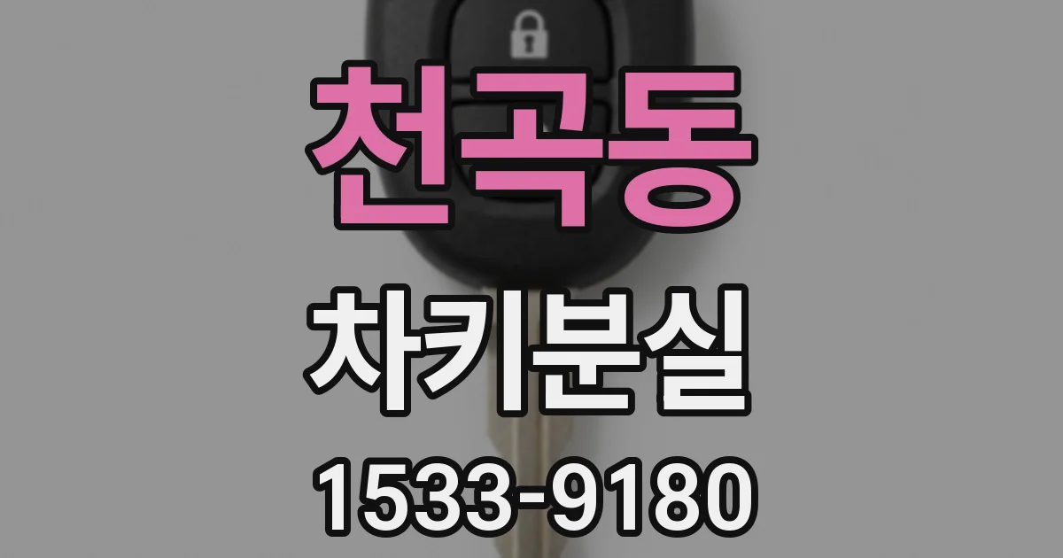 천곡동 차키분실