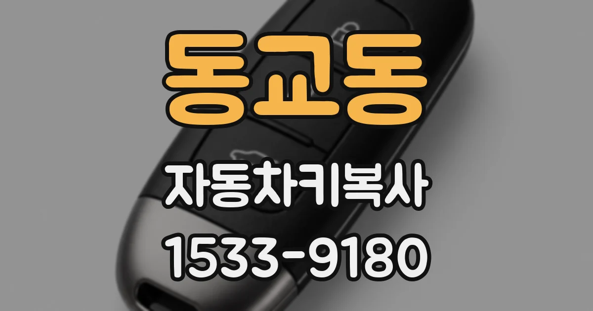 동교동 자동차키복사