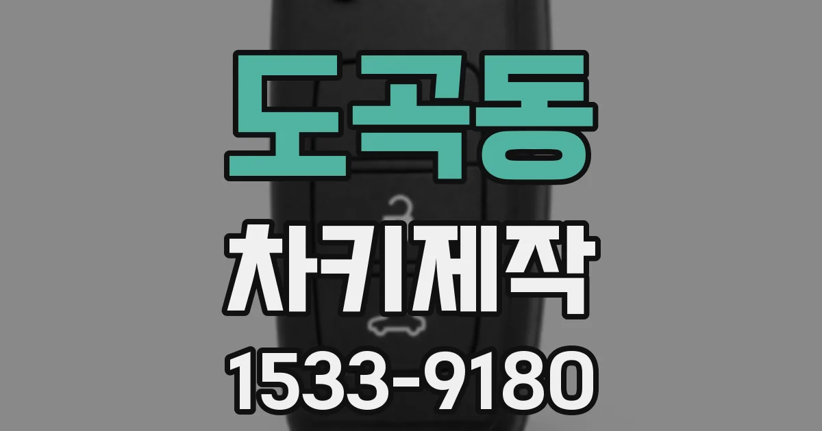 도곡동 차키제작