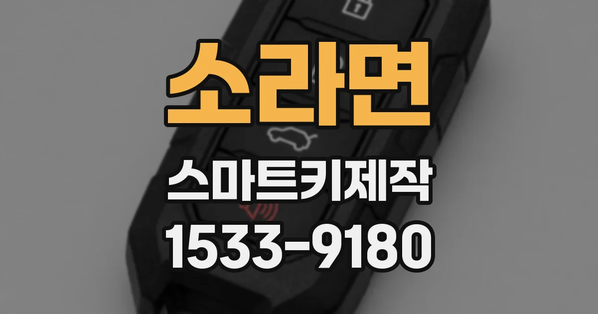 소라면 스마트키제작