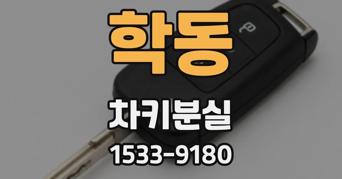 학동 차키분실