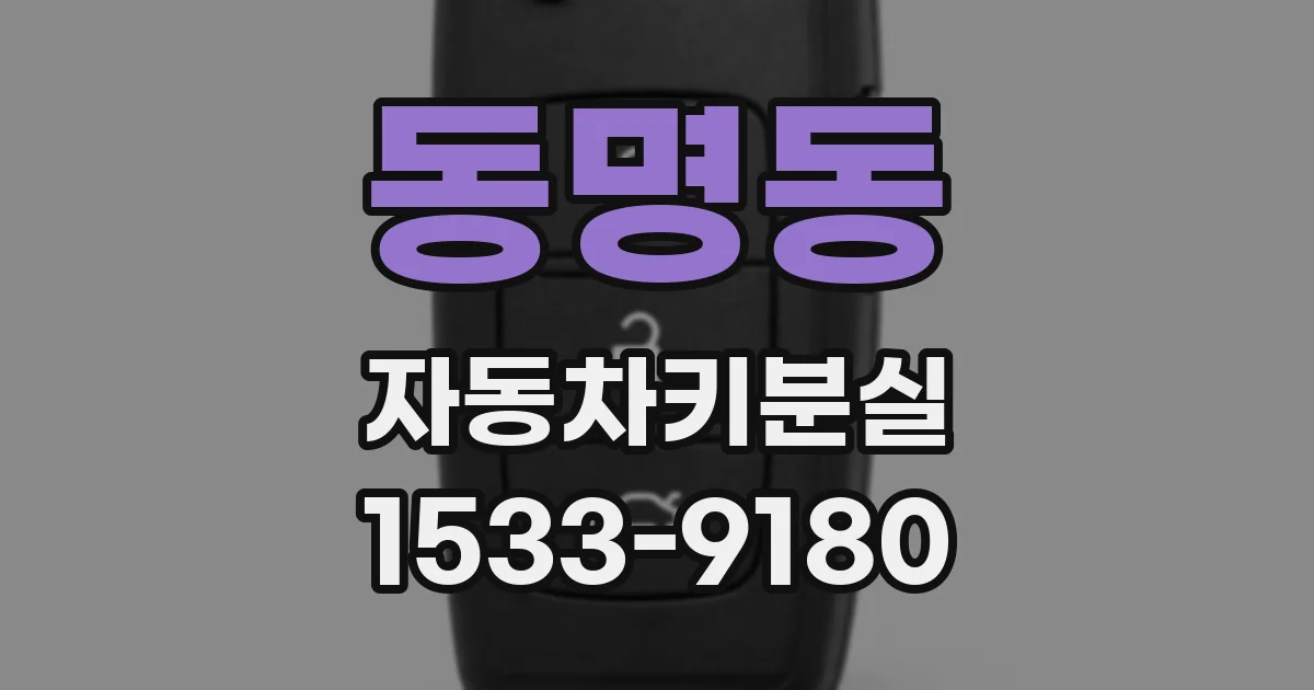 동명동 자동차키분실