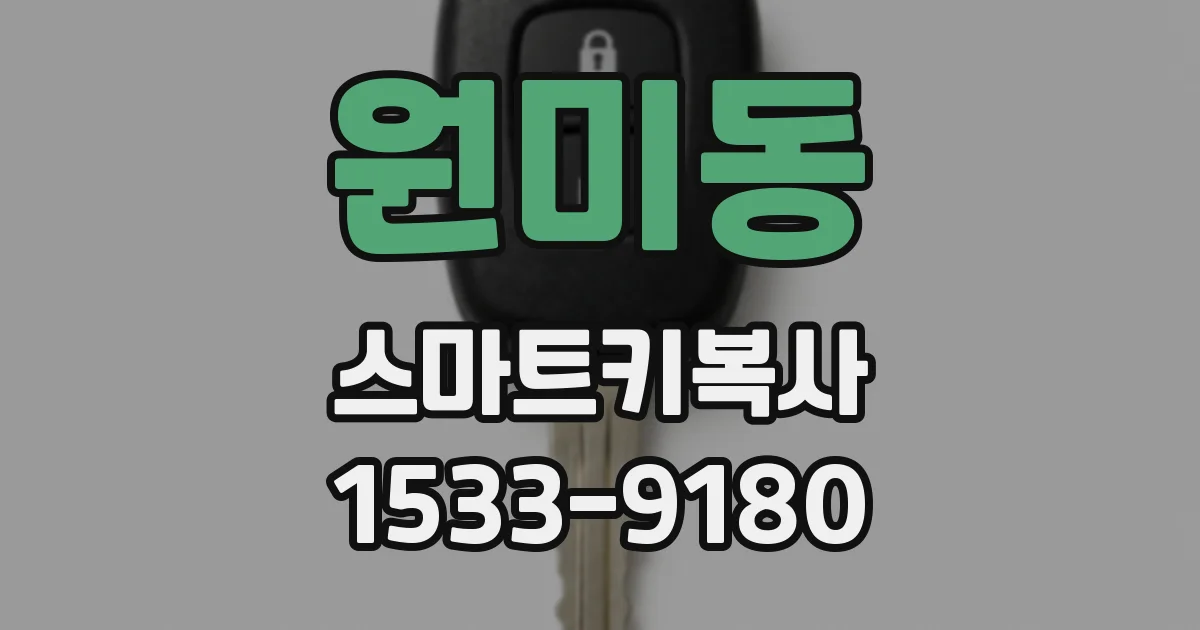 원미동 스마트키복사