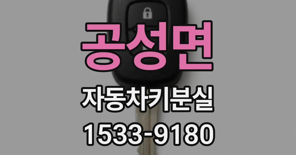 공성면 자동차키분실