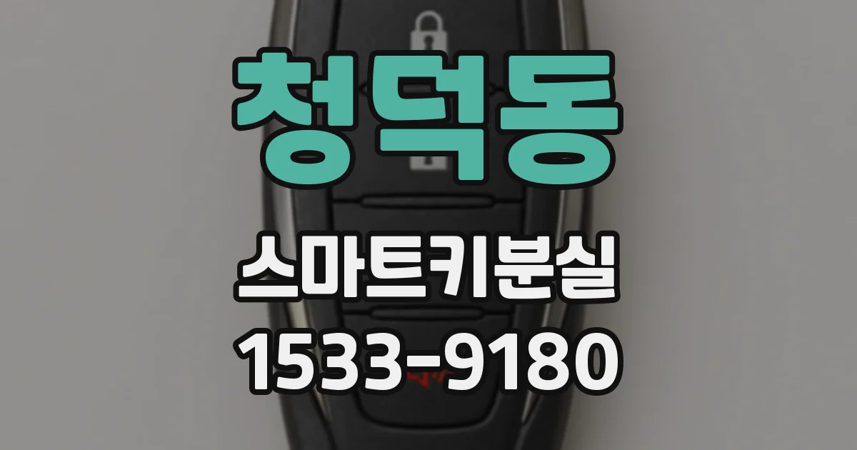 청덕동 스마트키분실