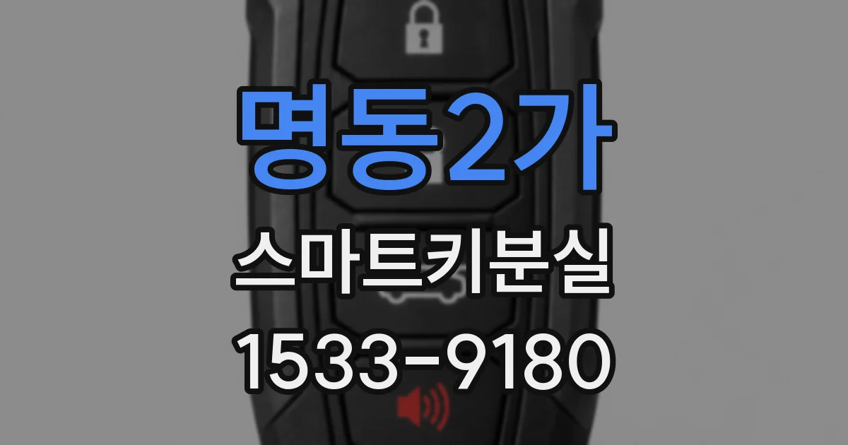 명동2가 스마트키분실