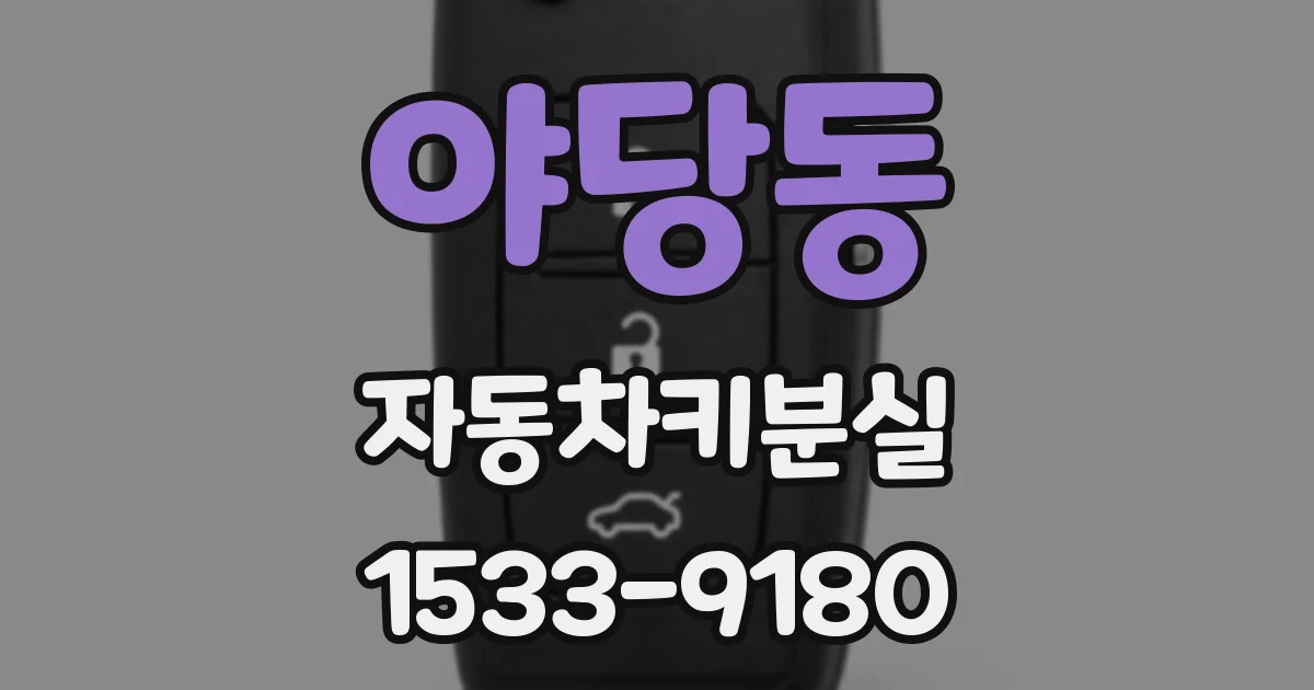 야당동 자동차키분실