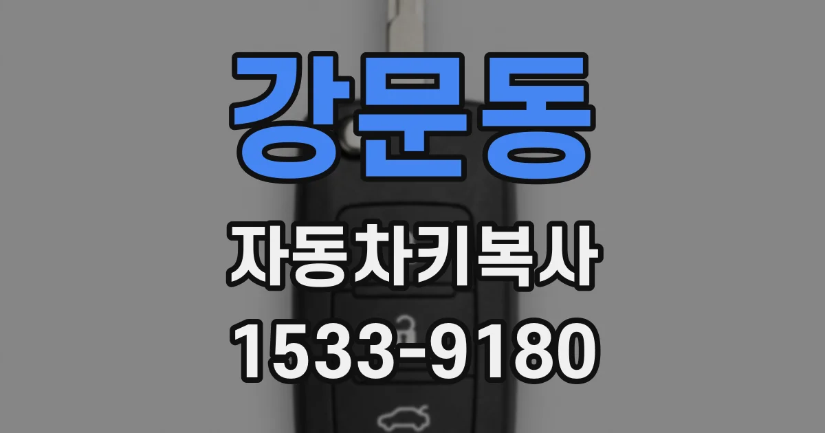 강문동 자동차키복사