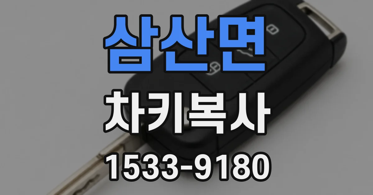 삼산면 차키복사