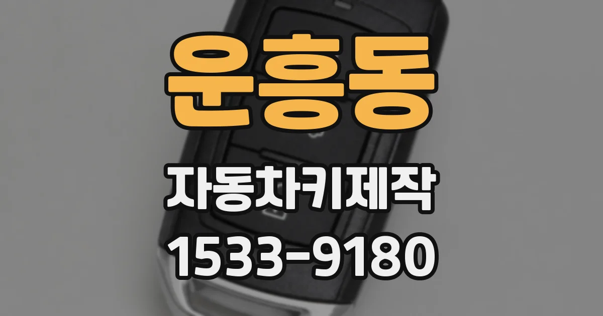 운흥동 자동차키제작