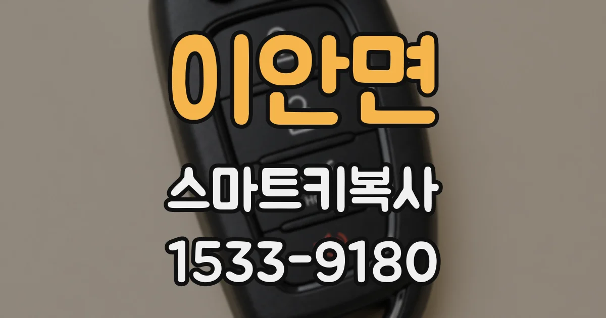 이안면 스마트키복사