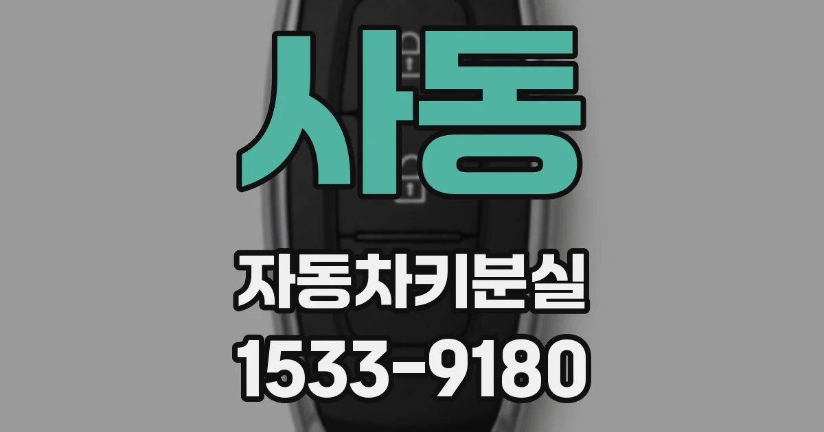 사동 자동차키분실