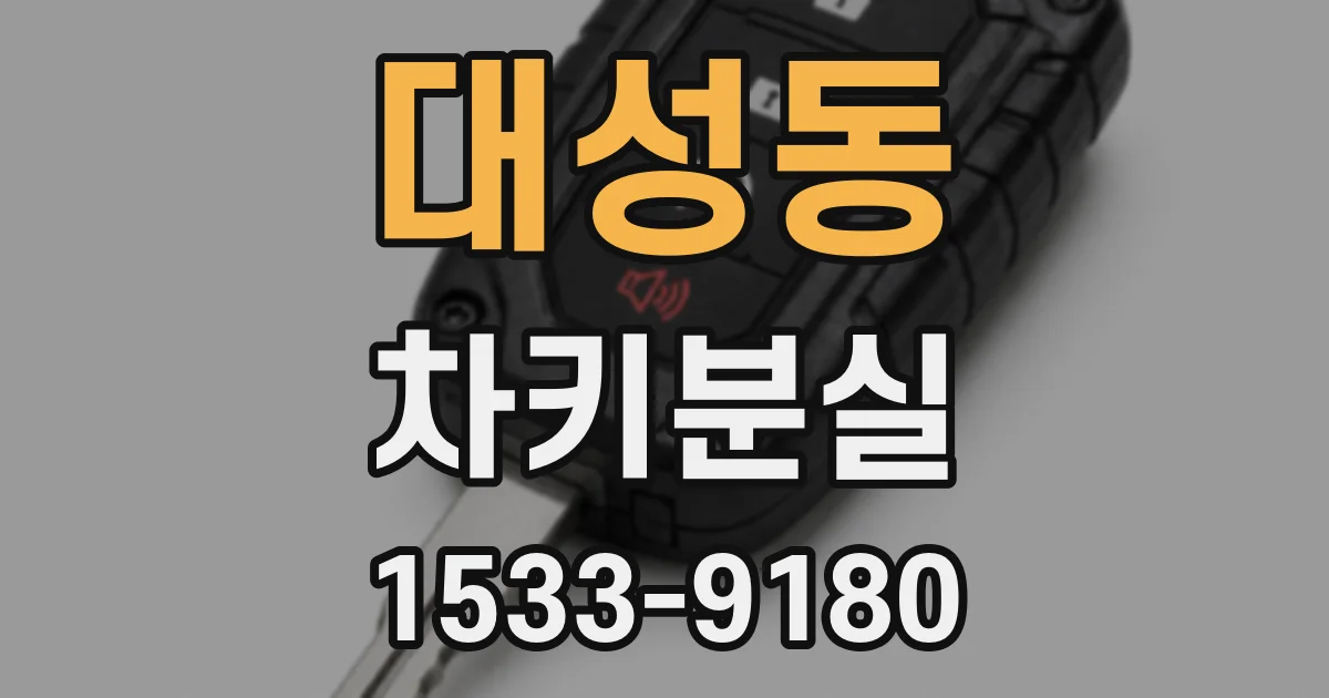 대성동 차키분실