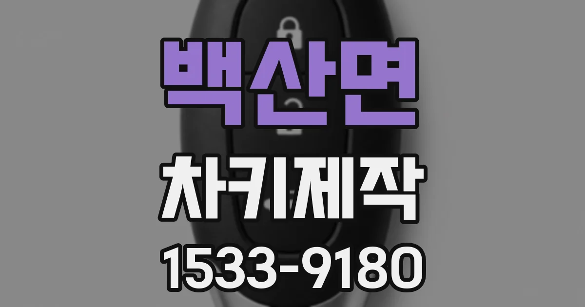 백산면 차키제작