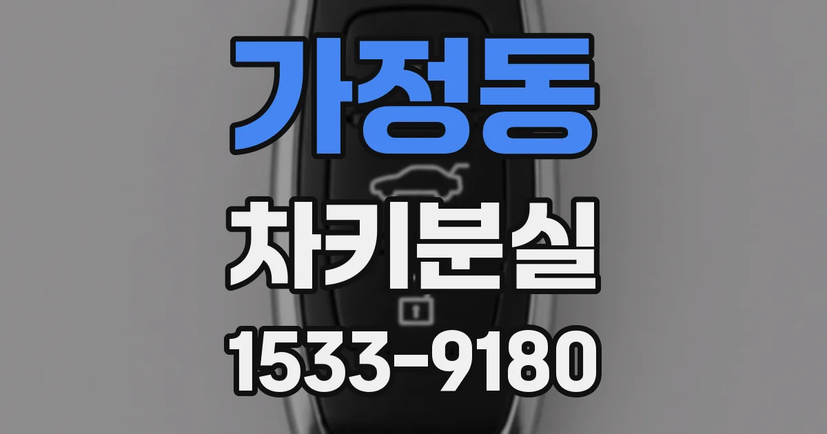가정동 차키분실