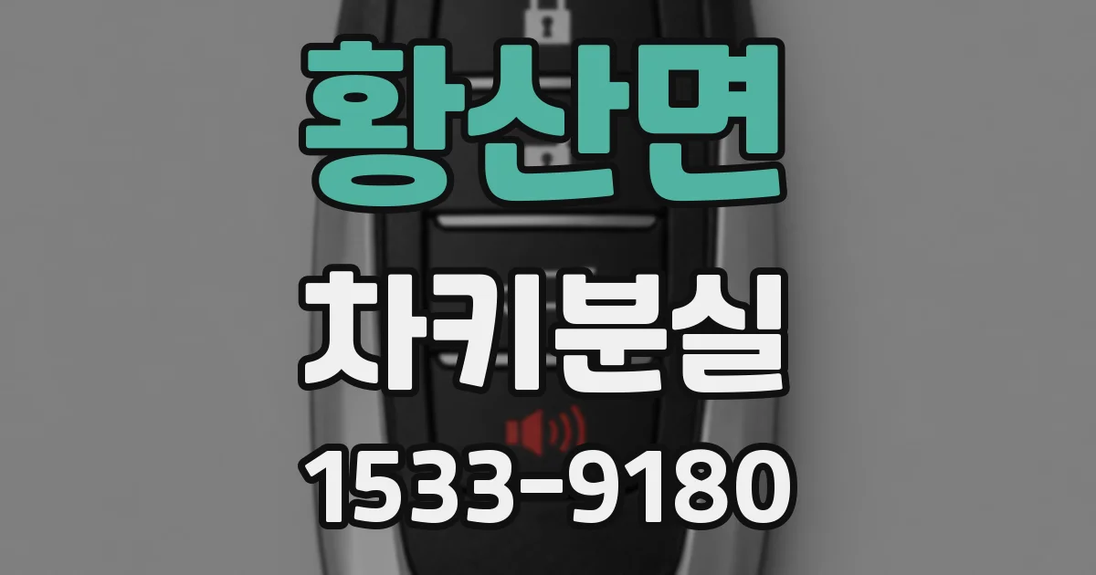 황산면 차키분실