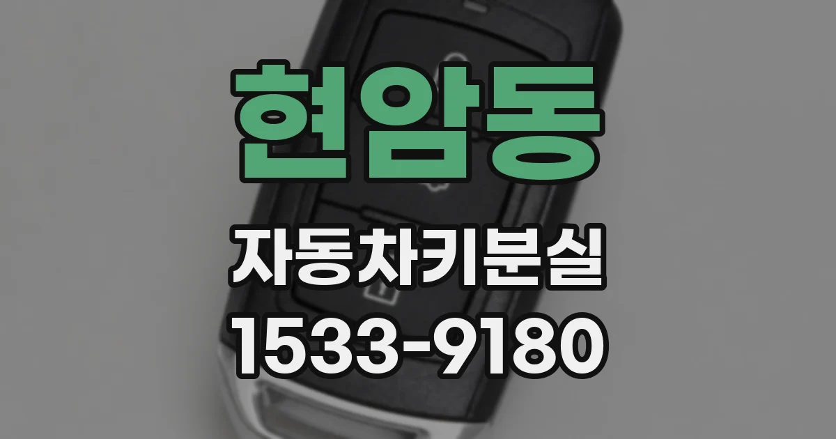 현암동 자동차키분실
